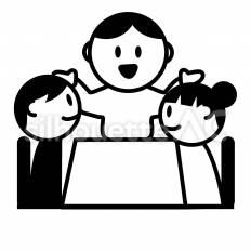 会議 司会,会話,机のシルエット素材