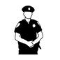 警察官 警察官 人物,人,立ち姿,上半身,警察官,正面,手を組む,police,policeman,警官のシルエット素材