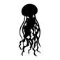 くらげ くらげ シルエット,イラスト,生物,生き物,水中生物,くらげ,クラゲ,水生生物,全体,触手のシルエット素材
