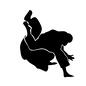 柔道 柔道 投げ技,柔道,武道,柔術,競技,スポーツ,動き,技,人物,2人のシルエット素材