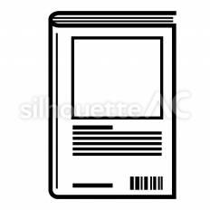 雑誌裏広告 雑誌,裏,冊子のシルエット素材