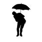 雨の日　男性 人物,男性,カサ,傘,梅雨,雨,雨天,雨降り,降水,雨の日のシルエット素材