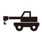 クレーン クレーン クレーン,クレーン車,横向き,側面,フック,タイヤ,車輪,働く車,重機,建設重機のシルエット素材