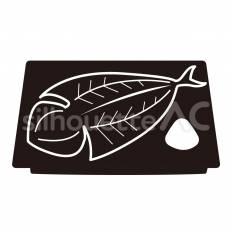アジの開き アジの開き,魚,干物のシルエット素材