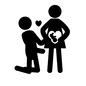 妊娠 妊娠 妊娠,妊婦,夫婦,カップル,ハート,ピクトグラム,人物,全身,3人,家族のシルエット素材