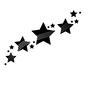 星 星,スター,五芒星,五角星,ペンタグラム,マーク,ラインのシルエット素材