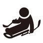パラアイスホッケー アイスホッケー,パラアイスホッケー,スレッジ,そり,スティック,2本,プレー,漕ぐ,足をのばす,パラスポーツのシルエット素材