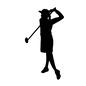 ゴルファー スポーツ,アスリート,ゴルフ,ゴルファー,打つ,競技,女性,女の人,人物,プロゴルファーのシルエット素材