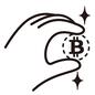 仮想通貨 ビットコイン,手,キラキラ,片手,持つ,仮想通貨,仮想,通貨,仮想マネー,電子マネーのシルエット素材