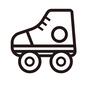 ローラースケート ローラースケート ローラースケート,クツ,くつ,靴,タイヤ,車輪,ウィル,ウィール,用品,運動グッズのシルエット素材