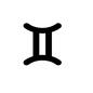 ふたご座 ふたご座,双子座,星座,マーク,記号,黄道十二星座のシルエット素材