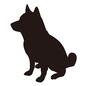 イヌ イヌ イヌ,犬,いぬ,座る,おすわり,和犬,ドッグ,DOG,横向き,1匹のシルエット素材
