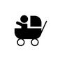 ベビーカー 赤ちゃん,ベビーカー,子供,人物,人,ピクトグラム,日常,生活,日常生活,生活スタイルのシルエット素材
