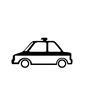タクシー タクシー タクシー,パトカー,パトロールカー,カー,自動車,普通車,警察,働く車,乗り物,緊急自動車のシルエット素材