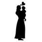 子供を抱く母 子供を抱く母 母子,人物,女性,2人,抱っこ,抱く,ハート,全身,母の日,母親のシルエット素材