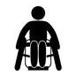 障害者 障害者 人,人物,ピクトグラム,障害者,障がい者,車椅子,車イス,正面,競技用車いす,競技用のシルエット素材