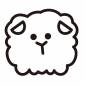 モコモコした羊 羊,モコモコ,動物,韓国風,1匹,表情,かわいい,ポップ,キャラクター,動物園のシルエット素材