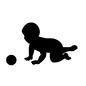 追う 追う 遊ぶ,ボール遊び,ベビー,赤ちゃん,幼児,赤ん坊,人,人物,乳児,子供のシルエット素材