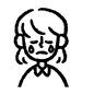 女の子 女の子 子供,こども,女の子,上半身,正面,涙,泣く,セミロング,学生,悲しいのシルエット素材