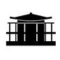 お寺 正面,外観,風景,建物,建築物,建造物,建築,寺,寺院,本堂のシルエット素材