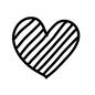 ハート ハート ハート,愛,気持ち,ラブ,思い,線,縞々,手書きのシルエット素材