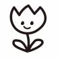 チューリップ チューリップ,韓国風,花,植物,葉,春,咲く,ガーデニング,表情,笑顔のシルエット素材