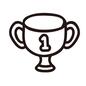 1位 1位 1,一,1位,1番,優勝,優勝カップ,トロフィー,順位,番号,数字のシルエット素材