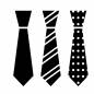 ネクタイ3種 卒業式,ネクタイ,柄,服装,学生,式典,行事,制服,記念,装飾のシルエット素材