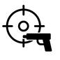 銃 銃,ピストル,武器,照準,狙う,攻撃,横向き,一丁,小型拳銃,的のシルエット素材