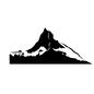 山 山 山,自然,観光,景観,風景,景色,観光名所,登山,雪,絶景のシルエット素材