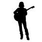 アーティスト アーティスト 音楽,人物,男性,人,正面,弾く,ギタリスト,アーティスト,ギター,伴奏のシルエット素材