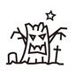 木のおばけ 木のおばけ 木のオバケ,木のおばけ,夜,十字架,お墓,墓地,星,コミカルハロウィン,ハロウィン,ハロウィーンのシルエット素材