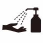 消毒 手,ボトル,噴霧,消毒液,衛生,対策,記号,アイコン,ピクトグラム,シンプルのシルエット素材
