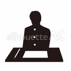 受験 男子,男の子,学生のシルエット素材