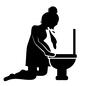 つわり 人,人物,女性,妊婦,つわり,吐く,トイレのシルエット素材