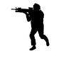 軍人 軍人 サバイバルゲーム,サバゲ,構える,狙う,撃つ,銃,武器,人,人物,軍のシルエット素材