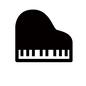 ピアノ ピアノ 楽器,音楽,ピアノ,習い事,上から,鍵盤,お稽古,コンサート,発表会,アイコンのシルエット素材