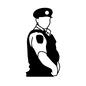 警察官 警察官 横向き,人物,人,上半身,警察官,police,policeman,警官,警察,ポリスのシルエット素材