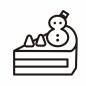 クリスマス(雪だるまとイチゴのショートケーキ) クリスマス(雪だるまとイチゴのショートケーキ) クリスマス,ショートケーキ,雪だるま,イチゴ,三角形,デザート,スイーツ,食べ物,祝う,お祝いのシルエット素材