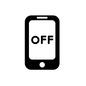 スマートフォン スマートフォン,スマホ,モバイル,携帯電話,OFF,切る,電源オフ,使用禁止,使用不可,空港のシルエット素材