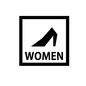 女性用トイレ トイレマーク,女性用,ハイヒール,英語,英字,便所,トイレ,御手洗い,お手洗い,御手洗のシルエット素材