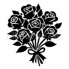 ブーケ バラ,花束,結婚のシルエット素材