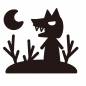 月とオオカミ 狼,月夜,怖い,霊園,恐怖,ハロウィン,イベント,秋,祭り,10月のシルエット素材