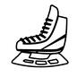 スケート スケート スケートシューズ,スケート靴,スケート,靴,氷上,アイスホッケー,片足,冬のスポーツ,冬,ウィンタースポーツのシルエット素材