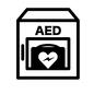 AED AED AED,医療機器,収納ケース,設置ケース,ボックス,電気ショック,器械,備え,自動体外式除細動器,除細動器のシルエット素材