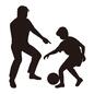 サッカー サッカー 男性,男,サッカー,スポーツ,運動,ポーズ,球技,蹴る,ボール,サッカーボールのシルエット素材