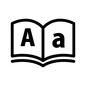 英語 英語 英語,大文字,小文字,英単語,アルファベット,本,ブック,辞典,辞書,小説のシルエット素材