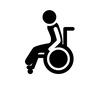 車椅子 車椅子 保険,医療保険,医療補償,人,ピクトグラム,人物,車椅子,車いす,けが,病気のシルエット素材