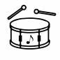 太鼓 太鼓 太鼓,バチ,楽器,小太鼓,音楽,ベビー玩具,おもちゃ,玩具,ベビー用品,赤ちゃん用品のシルエット素材