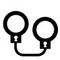 手錠 手錠,逮捕,確保,拘束具,ハンドカフ,輪,輪っか,警察,鍵穴,拘束のシルエット素材
